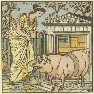 豚を愛する女性がいた 作： Walter Crane
